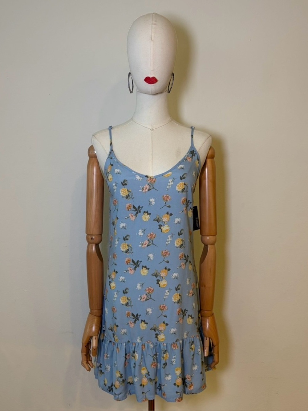 New Ardene Floral Mini Dress Blue XS